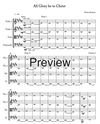 All Glory be to Christ (Kings Kaleidoscope) - String Arrangement